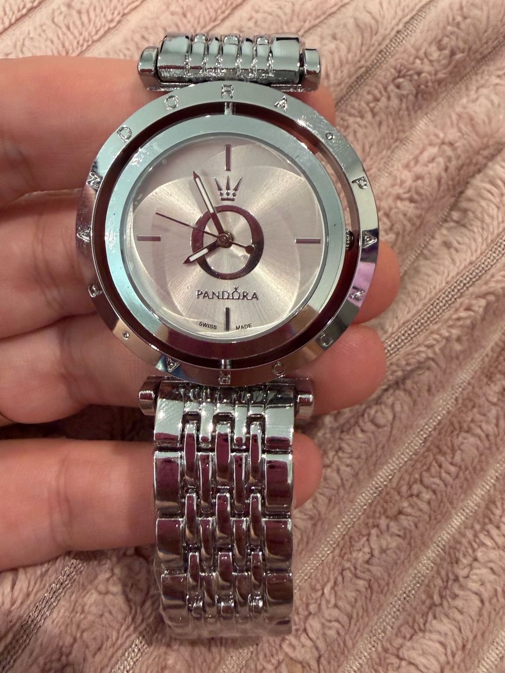 New Pandora Silver Round Dial Bracelet Watch